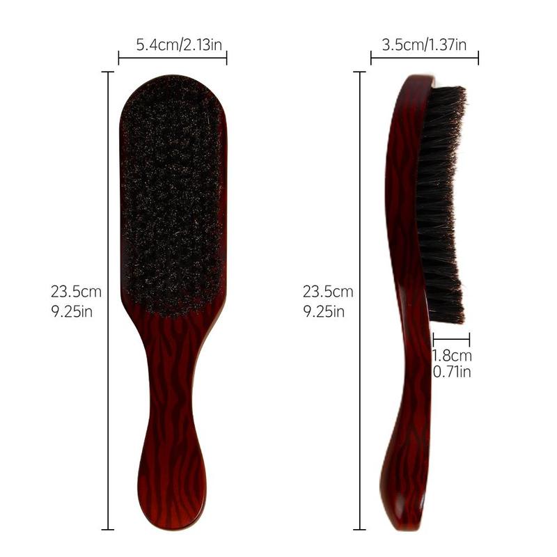 Wooden Handle Beard Hair Brush, Soft Bristles Hair Styling Tool, Beard Styling Comb for Men, Christmas Gift