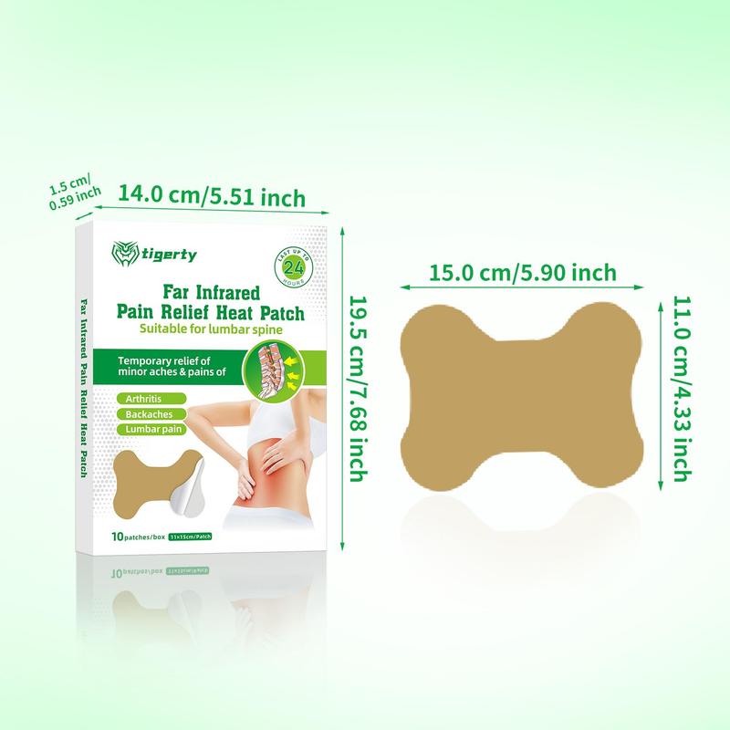 Far Infrared Heat Patches, 10pcs box Joint Patches, Hot Compress Patches, Body Care Product Suitable for Knee, Back, Neck, Shoulder