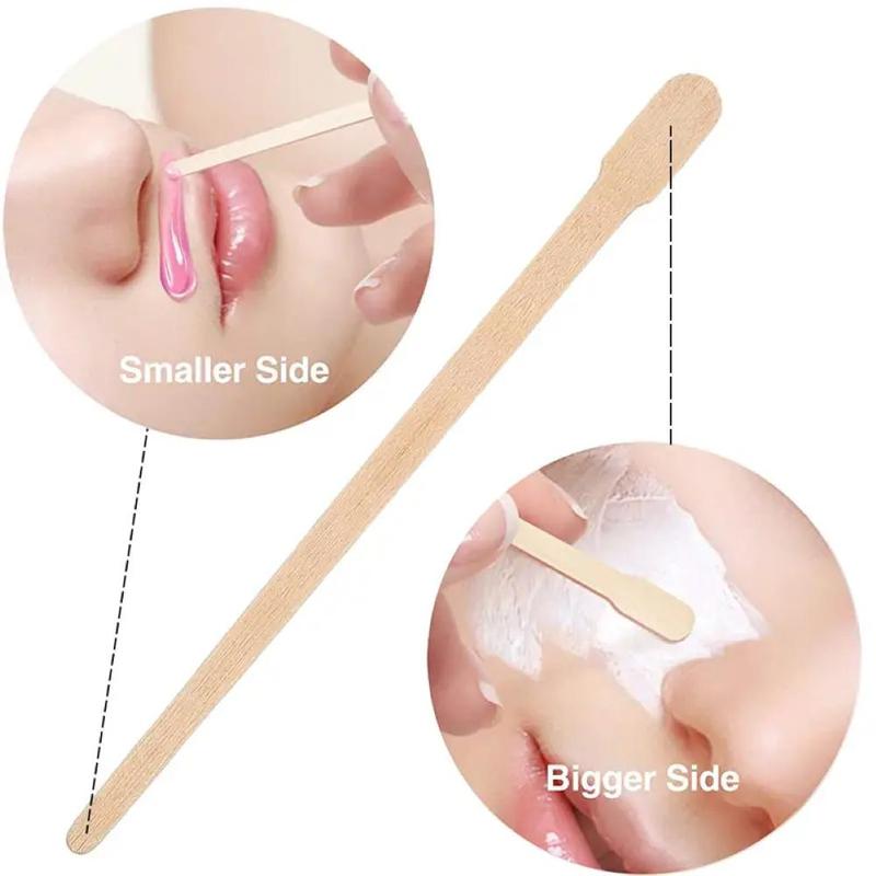 100pcs Wooden Waxing Applicator Stick, Wax Spatulas Wax Applicator Sticks, Waxing Craft Sticks for Hair Eyebrow Removal, Christmas Gift