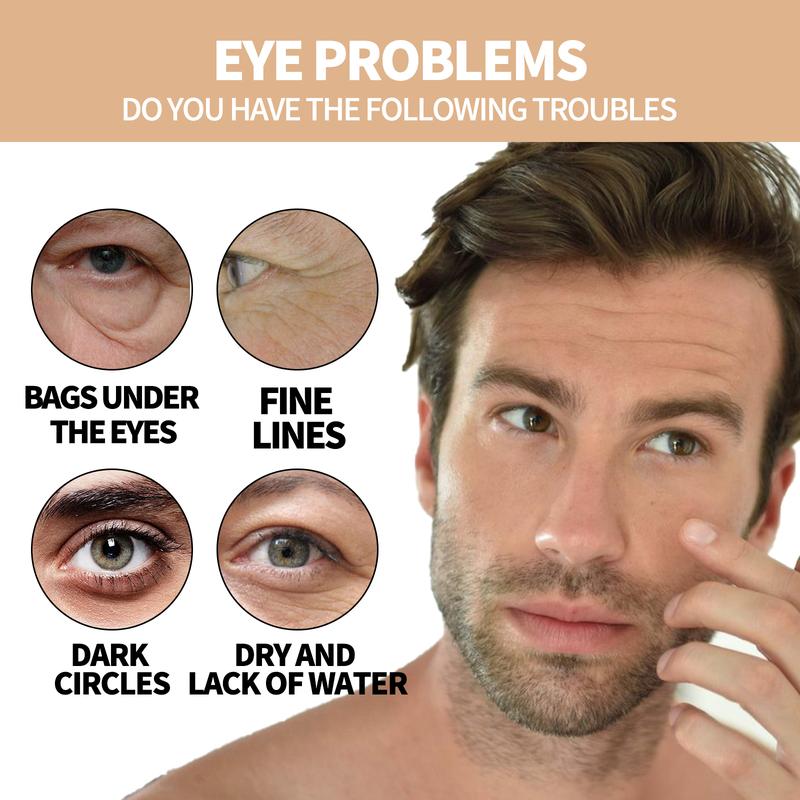 Incorporating natural herbal elements, this moisturizing and revitalizing eye roller for men can tighten and lift the skin, effectively reducing fine lines and dark circles under the eyes.