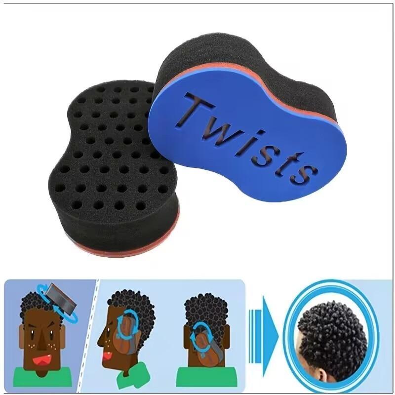 Hair Curling Sponge, 1 Count Big Hole Hair Sponge For Men & Women, Hair Curl Brush, Hair Scrubber For Home Daily Use