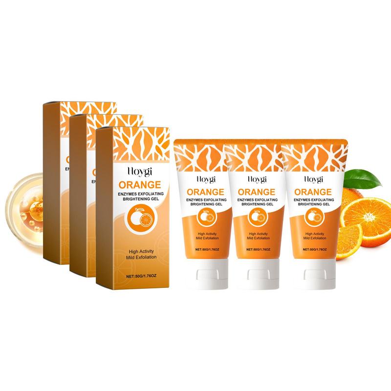 Orange Extract Facial Scrub, 3 Boxes Gentle Exfoliating Gel, Deep Cleansing Facial Scrub, Facial Skin Care Product for Women & Men