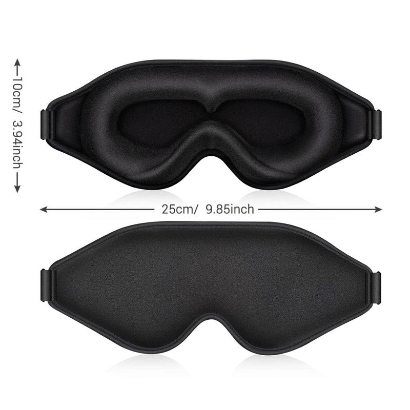 3D Sleep Mask, 1 Count Adjustable Blackout Eye Cover, Soft Comfortable Eye Mask for Sleeping, Yoga, Travel, Eye Care Product for Men & Women