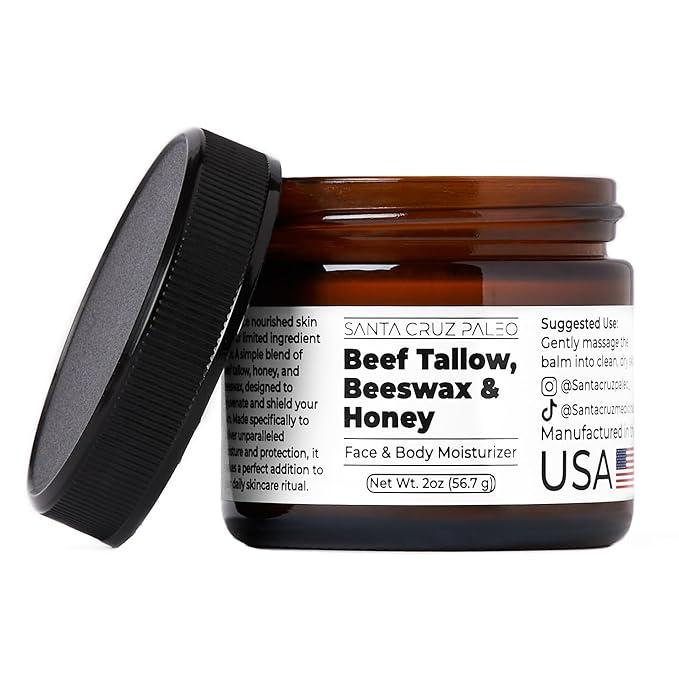 Santa Cruz Paleo Beef Tallow Beeswax and Honey, 2 Fl Oz (Pack of 1)