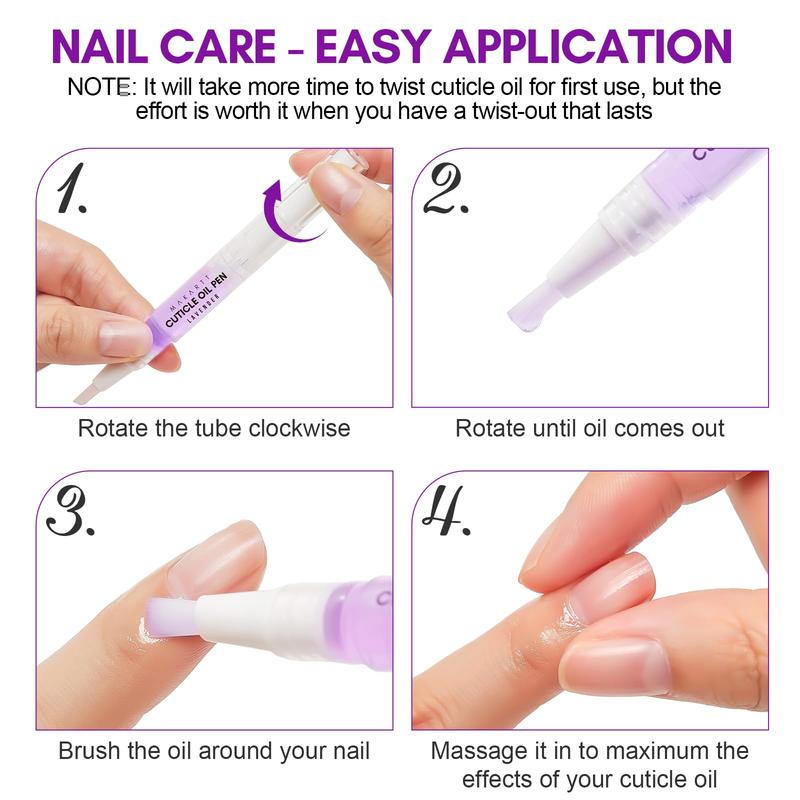 [FREE MOISTURE] Makartt Cuticle Organic Nail Growth Oil Pen Nail Care for Moisturizing, Strengthening, and Brightening ,Cuticle Oil Nail Repair Oil Cuticle Softener Nail Moisturizer Nail Care Kit for Acrylic Art Accessory with Vitamin E Daily Fragrance