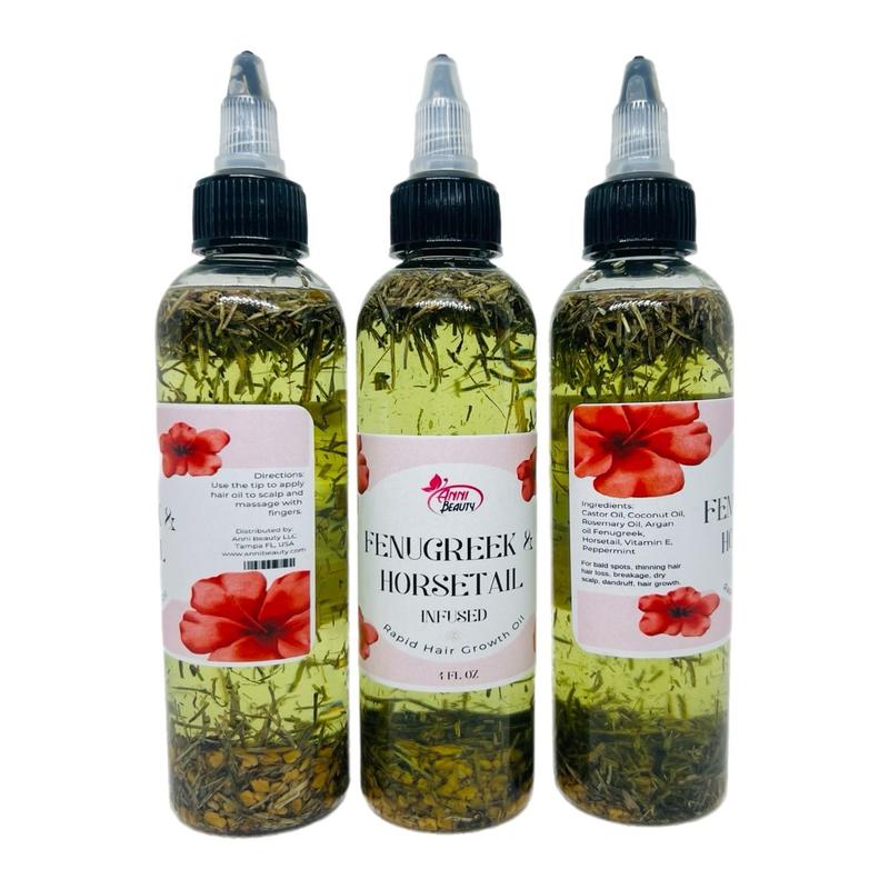 Extra Strength Fenugreek & Horsetail, Rosemary Infused Hair Growth Oil Moroccan