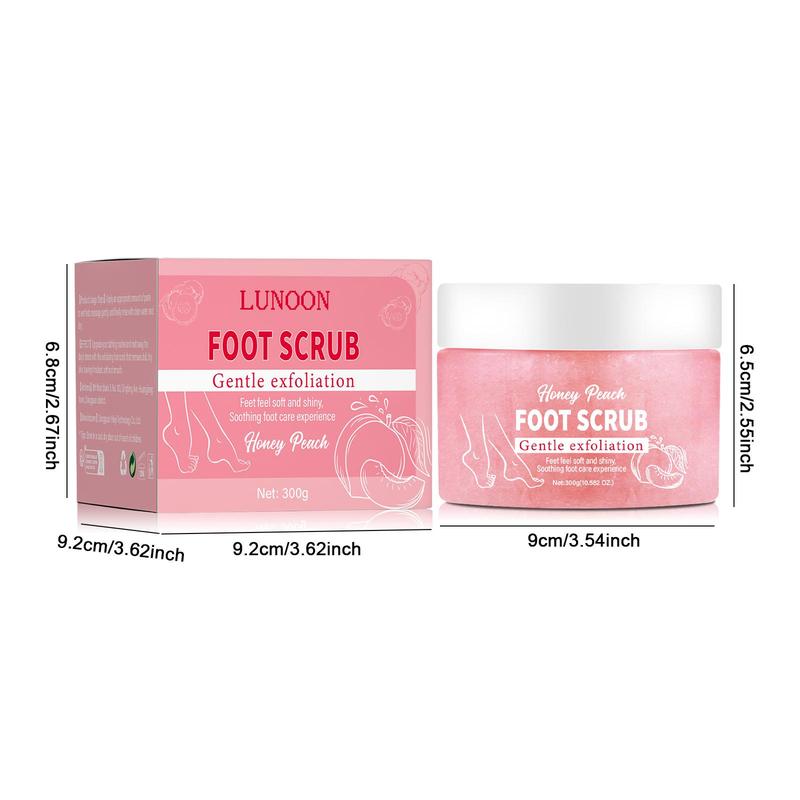 300g Peach Flavor Foot Scrub, Moisturizing Deep Cleansing Body Scrub for Face, Body, Hands and Feet, Skin Care Product