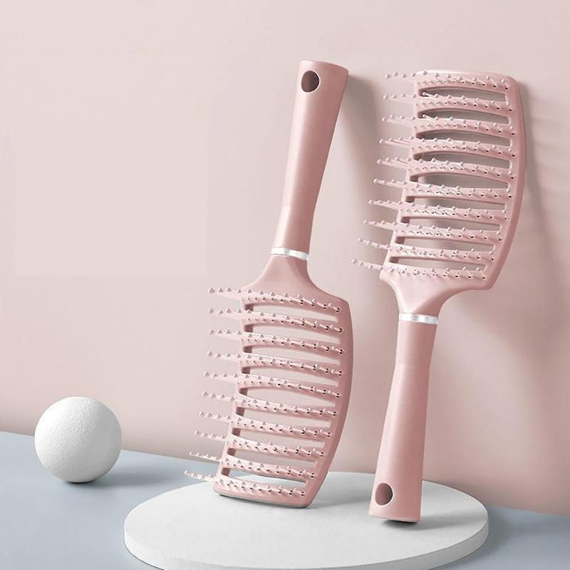 Hair Brush, 1 Count Wavy Curved Comb for Men and Women, Macaron Curved Hair Brush Comb, Christmas Gift