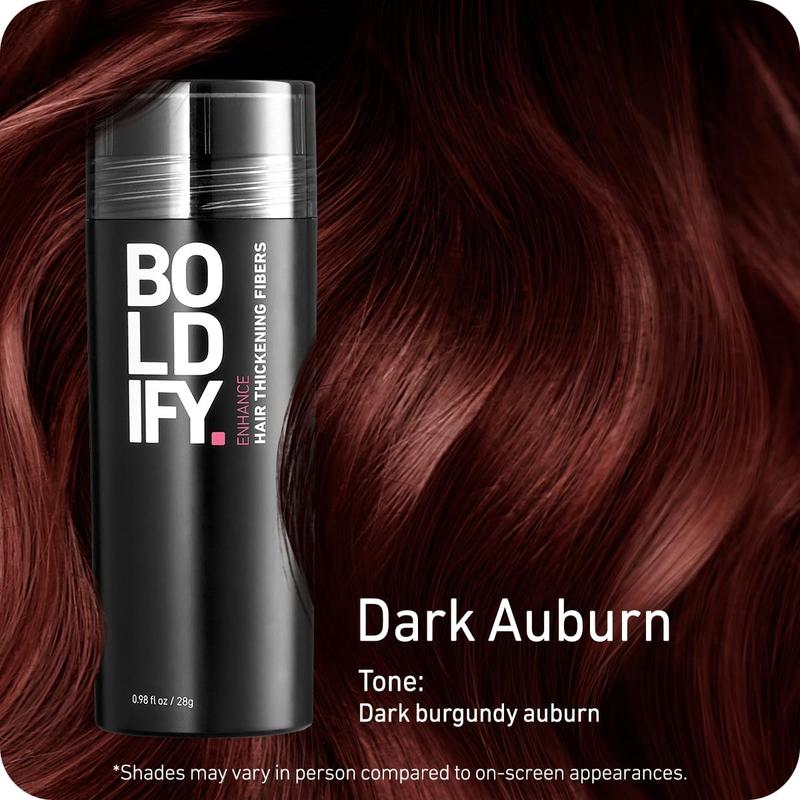 BOLDIFY Hair Fibers (28g) Fill In Fine and Thinning Hair for an Instantly Thicker & Fuller Look - Best Value & Superior Formula -14 Shades for Women & Men - DARK BROWN