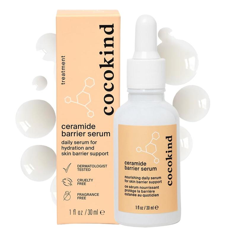 Cocokind Ceramide Barrier Serum, Hydrating Serum to Reduce Dryness, All Skin Types including Sensitive Skin, Fragrance Free, Cruelty Free, 1 fl oz