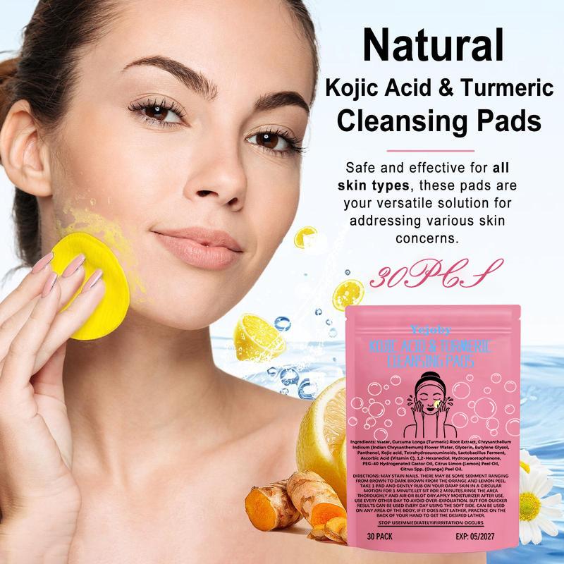 (3 Counts only 23.99$) Turmeric Cleansing Exfoliating Pads Facial Cleansing Skincare, cleansing, skin care, cleansing Turmeric Comfort Turmeric Kojic Acid Cleansing Exfoliating Pads Facial Cleansing Foaming Skincare Organic Gentle Smooth Acrylic