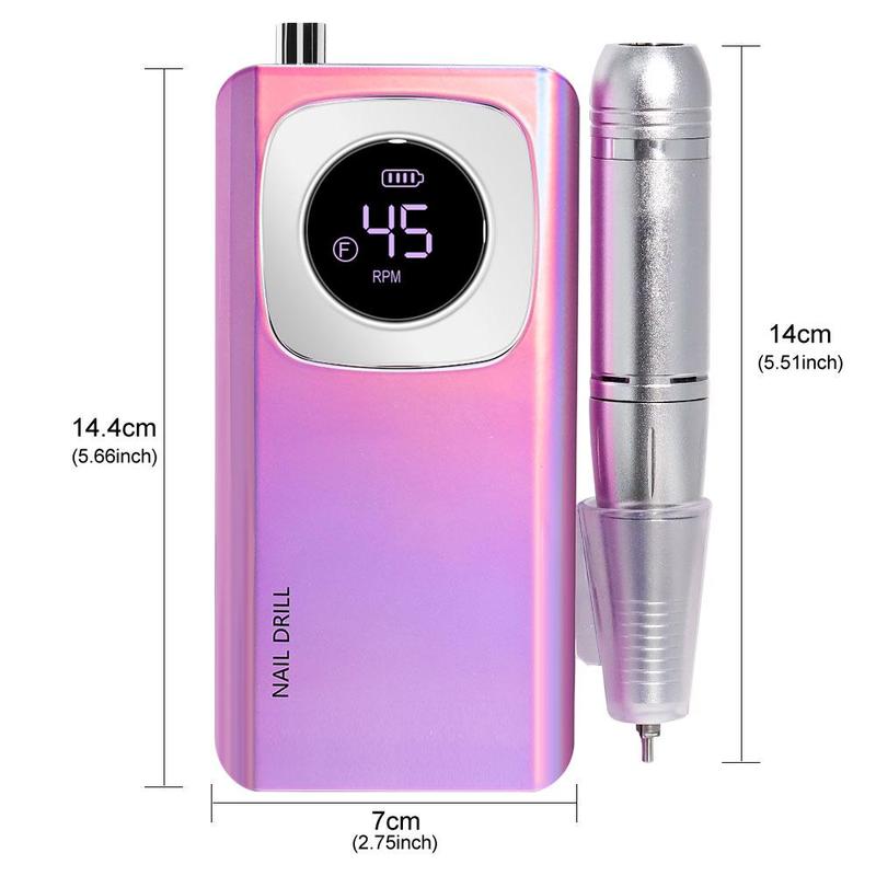 Portable Electric Nail Drill, 1 Set Nail Care Polishing Machine, Variable Speed Electric Nail File Tool, Diy Nail Art Tool, Callus Remover for Feet, Nail Equipment