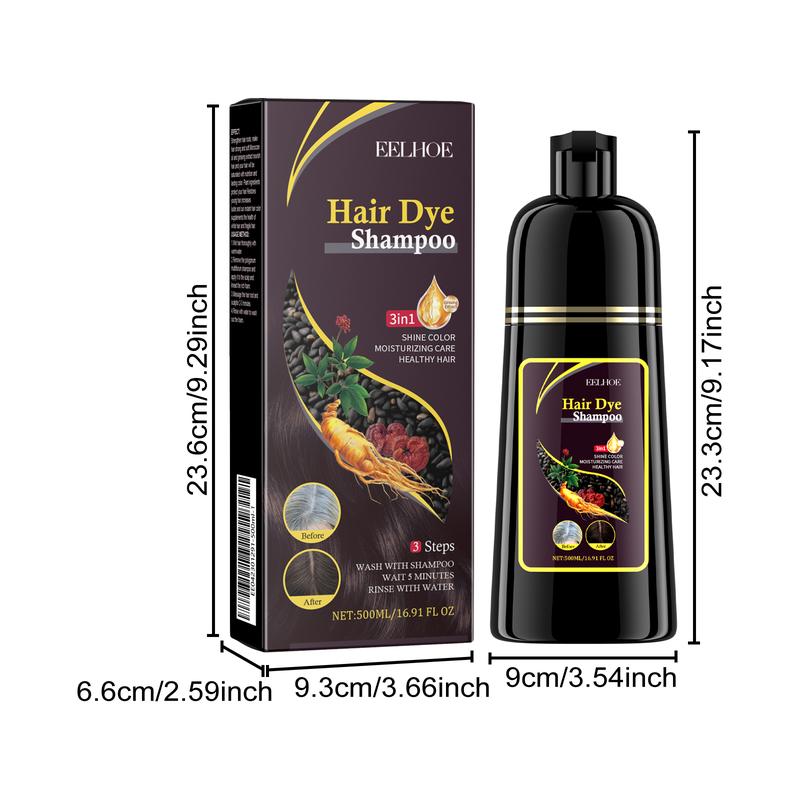 3-in-1 Natural Hair Dye Shampoo for Women & Men for Gray Hair, Long Lasting Champu Para Canas Haircoloring, Herbal Ingredients Natural Plant,Haircare