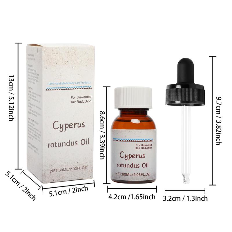 60ml Cyperus Rotundus Oil - The Exquisite Natural Solution for Optimal Hair Removal! A Vigorous Inhibitor of Hair Growth.