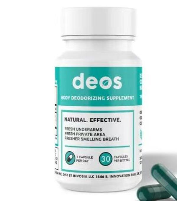 DEOS Internal Deodorant Supplement - Full Body Deodorizer for Gut Health, Skin Health, Detox & Digestion Support-Natural Odor Control Chlorophyll Pills for Head-to-Toe Freshness| 30 Capsules Body Care Plant