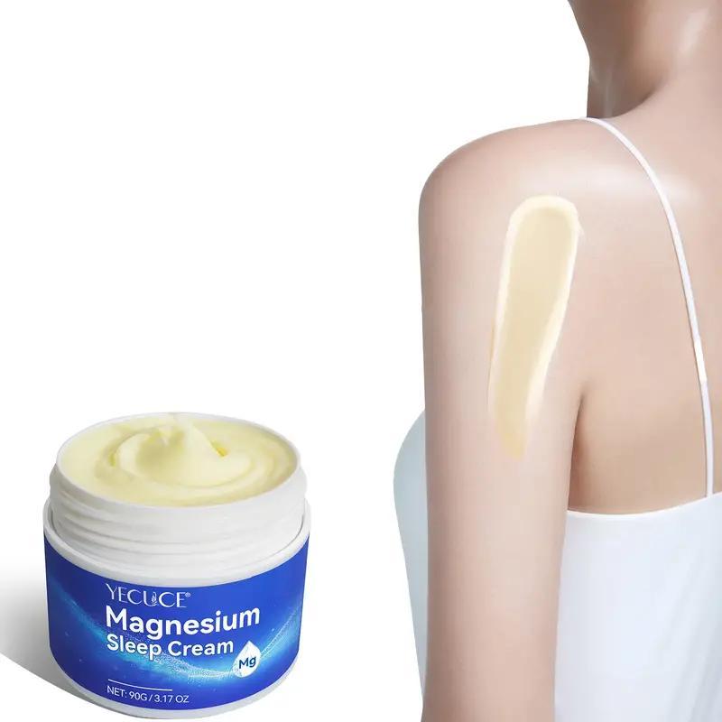 Magnesium Sleep Cream, Deep Relaxation Sleep Cream, Moisturizing Body Cream for Legs, Arms, Body, Body Care Product for Women & Men