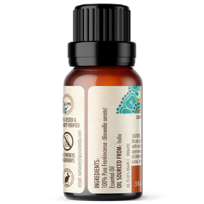 GuruNanda Frankincense Essential Oil 15ML Wellness Fitness