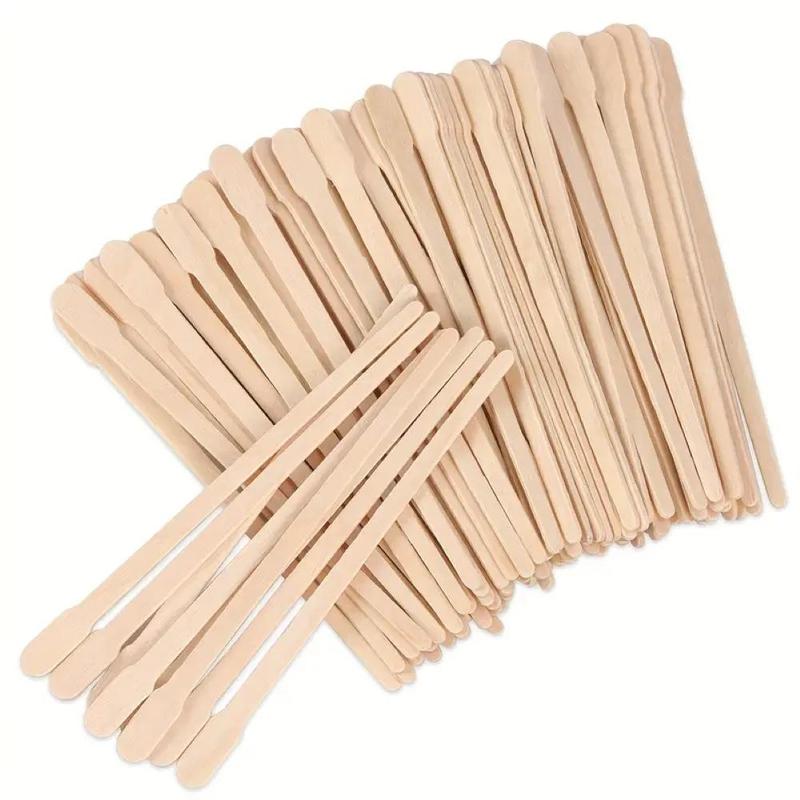 100pcs Wooden Waxing Applicator Stick, Wax Spatulas Wax Applicator Sticks, Waxing Craft Sticks for Hair Eyebrow Removal, Christmas Gift