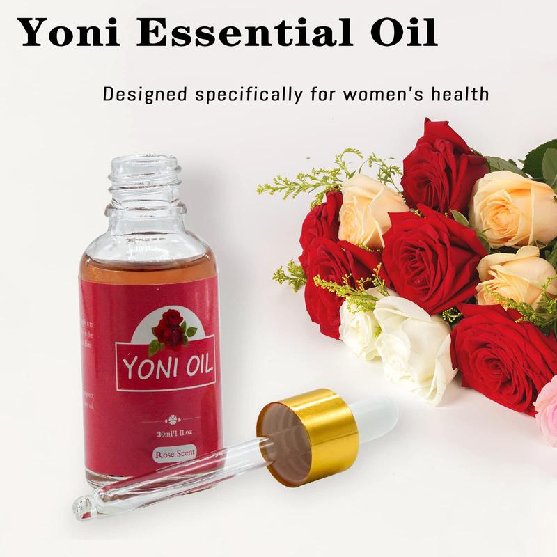 2 Packs Yoni Oil for Women, All Natural Feminine Oil Intimate Deodorant for Women, Ph Balanced and Eliminates Odor, Feminine Serum Made with Rose Essential Oils (1 fl oz 30 ml)