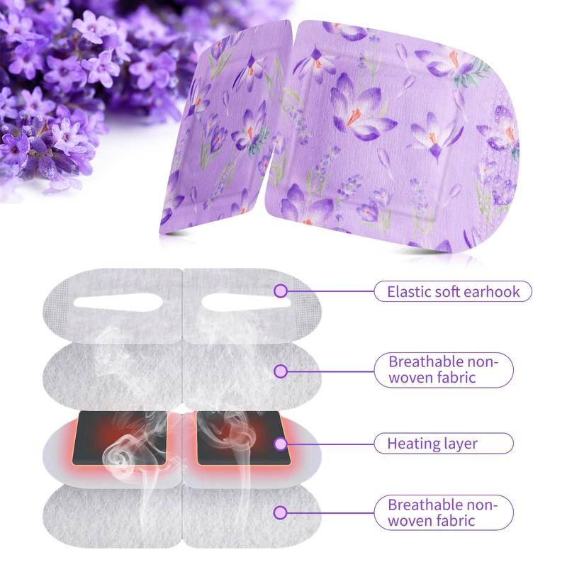 Lavender Steam Eye Mask, 12pcs box Moisturizing Eye Mask, Eye Care Mask, Eye Relaxation Mask, Suitable for Use At Bedtime, on The Go, After Using Electronics