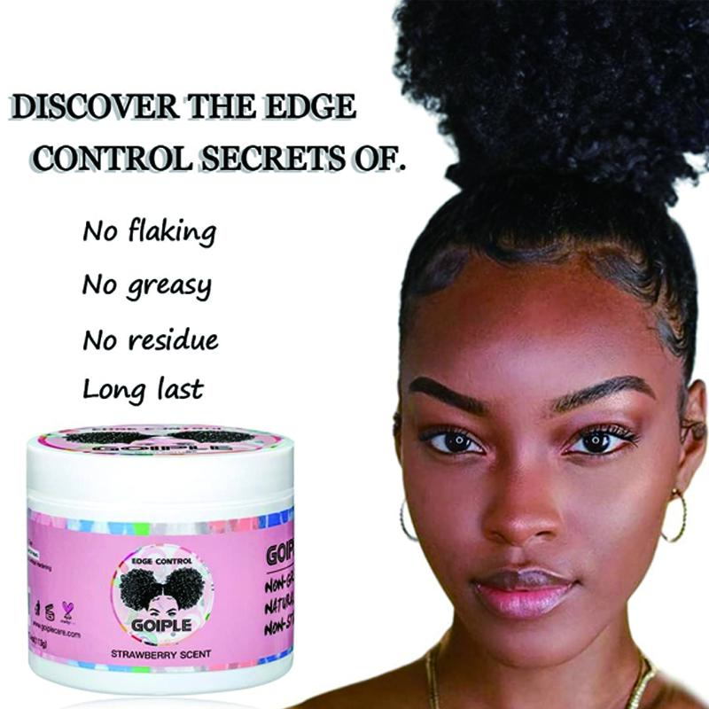  Edge Control Wax Strong Hold Non-Greasy Smooth Hair Styling Gel No Flaking Edge Control for Black Hair Rosemary Oil for Haircare Edge Brush