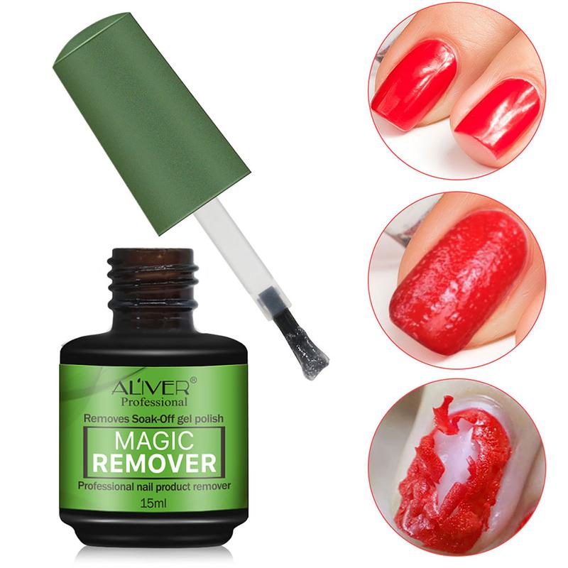 Magic Soak-Off Quick,Professional Nail Polish Remover for Natural, Gel Nails (15ml)