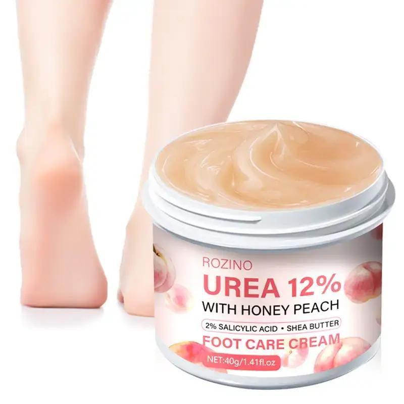 Peach Foot Care Cream, 1 Piece Moisturizing & Soothing Foot Cream, Containing 12% Urea & 2% Salicylic Shea Butter, Suitable For Dry Skin