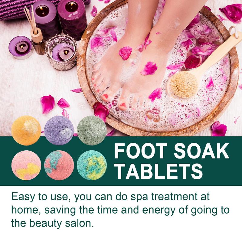 Ginger Foot Soak Bath Bombs, 6 Counts box Natural Foot Soak Tablets, Foot Spa Bombs, Foot Care Products for Women & Men