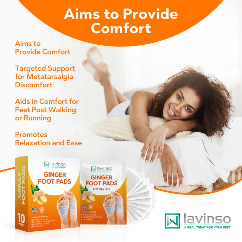 Lavinso Deep Cleansing Ginger Foot Patch, Foot Care Patch, Foot Dead Skin Remover, Exfoliating Foot Mask, Foot Care Products for Deep Cleaning