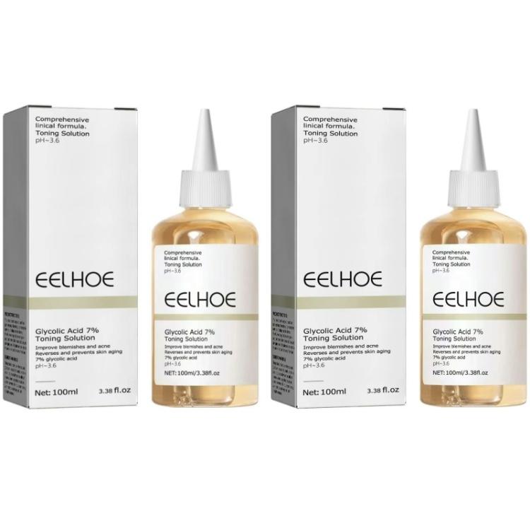 EELHOE Glycolic Acid 7% Exfoliating Toner - 100ml Skin Repair, Exfoliate, Wrinkle Exfoliating for Face, Hydrates  Skincare Smoother Aloe Delicate Facial Sensitive Gentle Gift Mom Radiant Comfort tone brightening