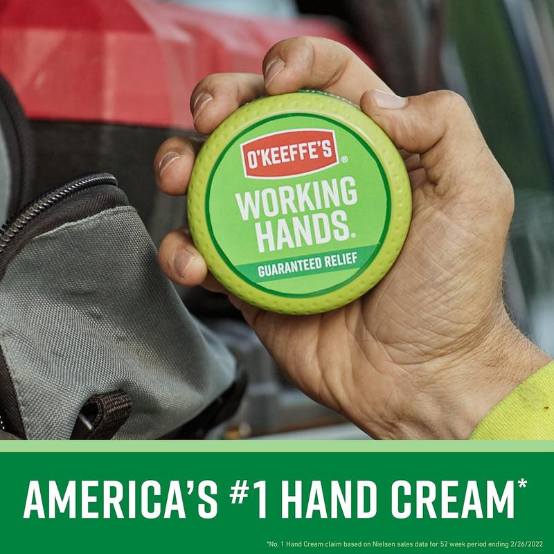 O'Keeffe's Working Hands Hand Cream for Extremely Dry; Cracked Hands; 3.4 Ounce Jar; (Pack 1)