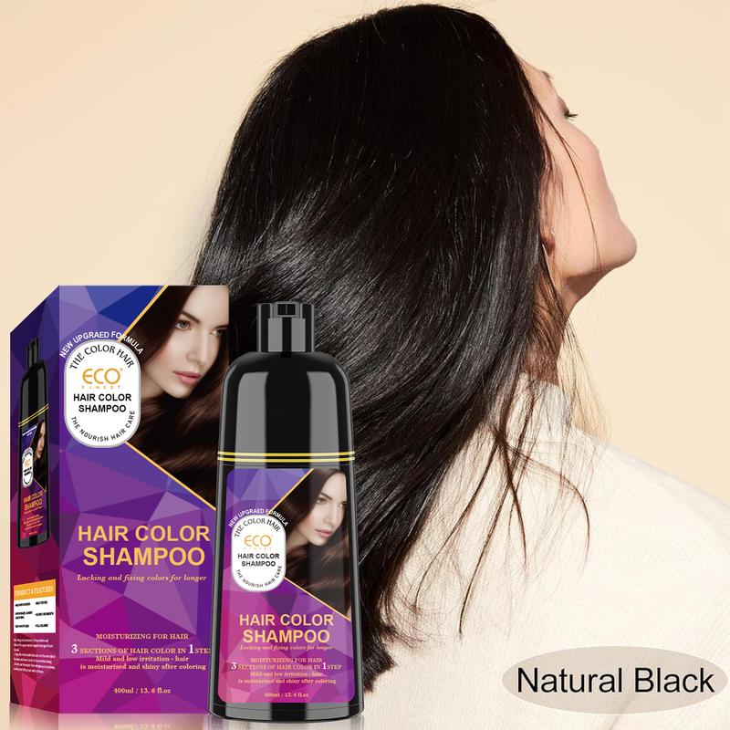 Eco  Permanent Black Hair Dye, Colorsilk with 100% Gray Coverage, Ammonia-Free, Keratin and Amino Acids, Black Shades Haircare