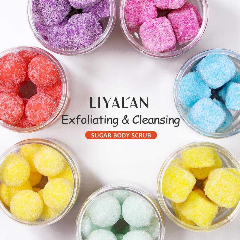 Fun Candy Scrub Ball! Sea Salt Pulling Body Scrub Balls - Cleasing & Soften Dead Skin, Smooth And Refresh Skin