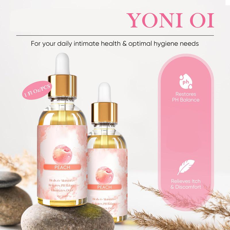 2 PCS Yoni Oil for Women - Peach Fresh Feminine Oil - V Oil Essential Oils, pH Balance and Wetness, Reduces Odor 1 fl. oz pc