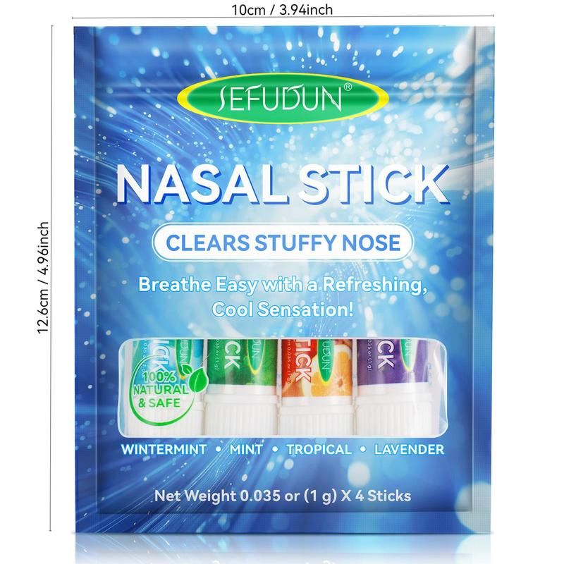 Nasal Stick, 4 Counts bag Nasal Cleansing Stick, Nasal Care Product for Women & Men, Daily Nasal Care Product