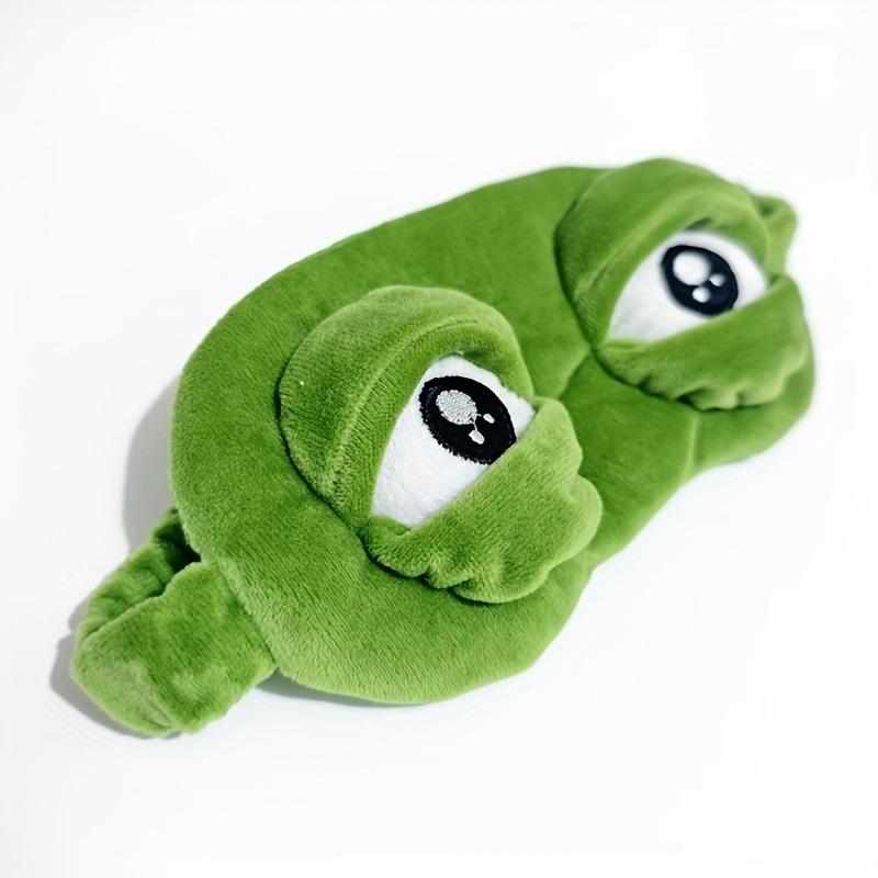 1pc Cute Frog Eye Mask, Cartoon Pattern, Ultra-Soft Cotton, Ergonomic & Portable, with No Electricity or Batteries Needed, for Relaxing Naps, Sleeping, and Travel