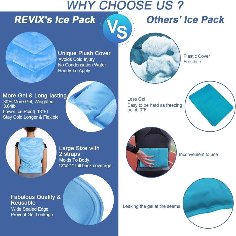 REVIX XXL Multipurpose Full Coverage Back Gel Ice Pack 13*21