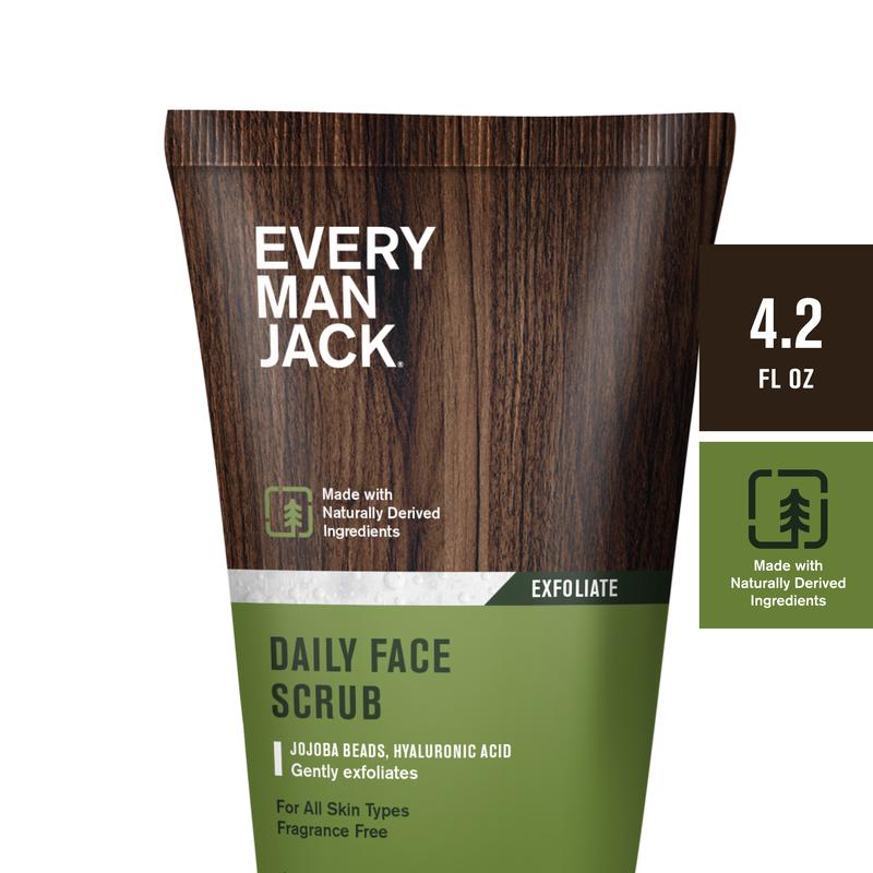 Every Man Jack Exfoliating Face Scrub for Men, Naturally Derived, 4.2 oz