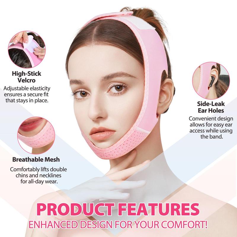 V Line Facial Bandage, 1 Count 2 Counts Face Lifting Bandage, Comfortable Elastic Fabric Face Bandage, Facial Skin Care Tool for Women