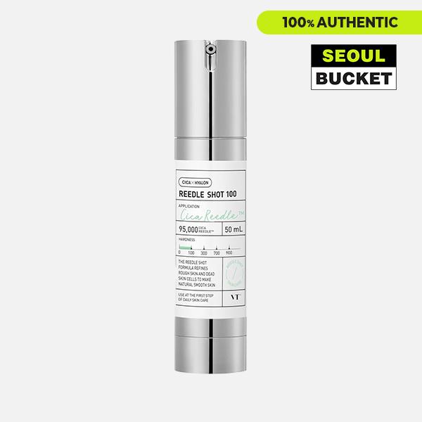 [VT COSMETICS] CICA Reedle Shot 100 Essence | Daily Face Essence for Soft Skin, Centella Complex, Hyaluronic Acid, Green Propolis Extract for All Skin Types 1.69Fl Oz (50ml)