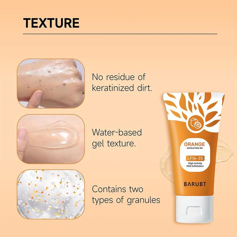 [90% People Choose] 2024 Orange Exfoliating Gel Scrub Face Body Skin, Facial Exfoliator 50g Skincare