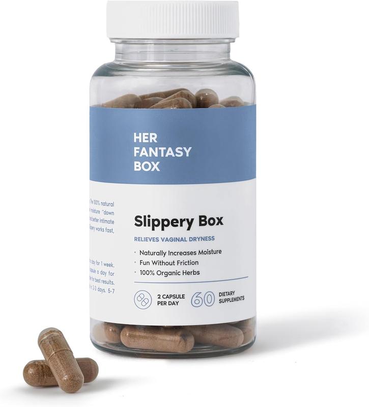 Slippery Box Feminine Care for pH Balance and Comfort - 60 Fast-Acting Capsules for Women's Intimate Support