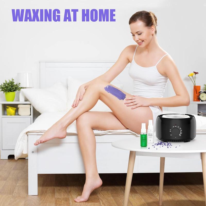 Waxing Kit - Wax Warmer for Hair Removal, Hard Wax Beans for Full Body, Legs, Face, Eyebrows, Bikini, Brazilian Waxing for Women Men