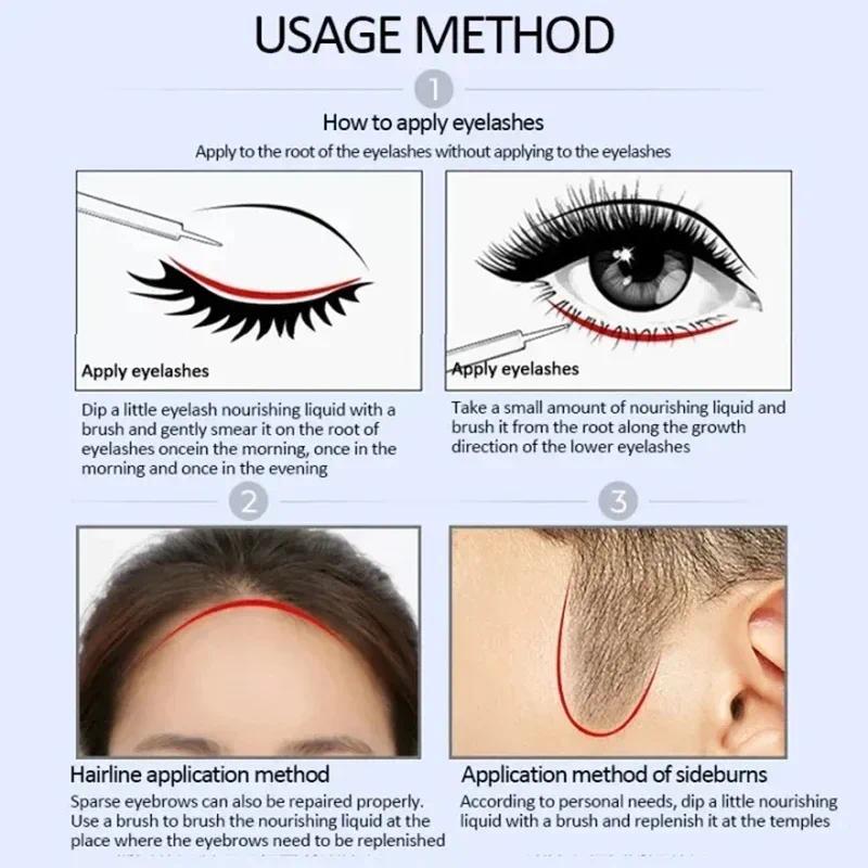 New Eyebrow Growth Serum Nourishing Follicles Hairline Lashes ExtensionThick Eelash Intensive Lengthening Nutrition Liquid 2024