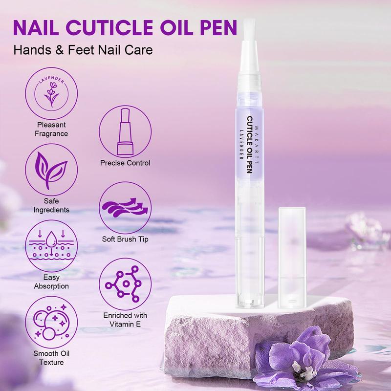 [FREE MOISTURE] Makartt Cuticle Organic Nail Growth Oil Pen Nail Care for Moisturizing, Strengthening, and Brightening ,Cuticle Oil Nail Repair Oil Cuticle Softener Nail Moisturizer Nail Care Kit for Acrylic Art Accessory with Vitamin E Daily Fragrance