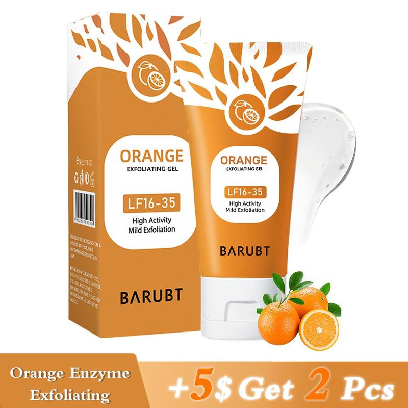 [90% People Choose] 2024 Orange Exfoliating Gel Scrub Face Body Skin, Facial Exfoliator 50g Skincare