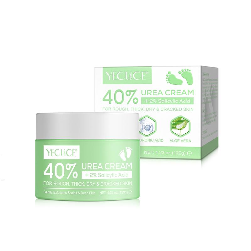 Yecuce Urea Cream 40% plus for Dry Cracked Heels, Feet, Knees, Elbows & Hands - 120g