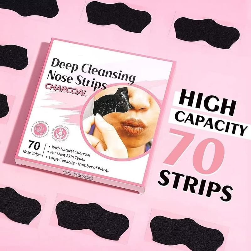 Blackhead pore Patch, deep blackhead removal (70 pieces) Blackhead remover - Deep cleaning carbon strip - Blackhead nose strip - Blackhead remover