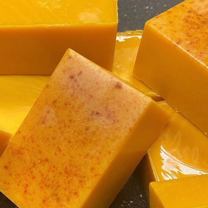 Lemon Turmeric & Kojic Acid Brighetning Soap, Turmeric Soap Set with Soap Saver Bags