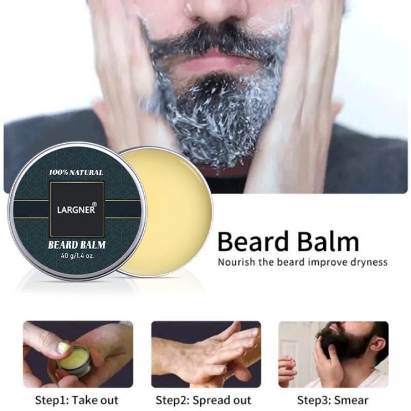 Comfort Beard Care Kit, 6 Counts set Beard Styling & Hair Care Product for Men, Including Beard Oil Beard Shaving Brush Beard Comb Beard Shaping Tool